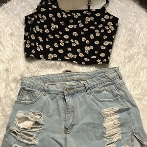 Shein Jean shorts size Large